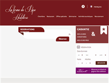 Tablet Screenshot of hostellerie-pape.com